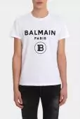 balmain hommes t-shirts designer fashion balmain logo blanc